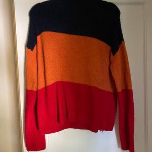 C&C California Striped Turtleneck Sweater, Size XL